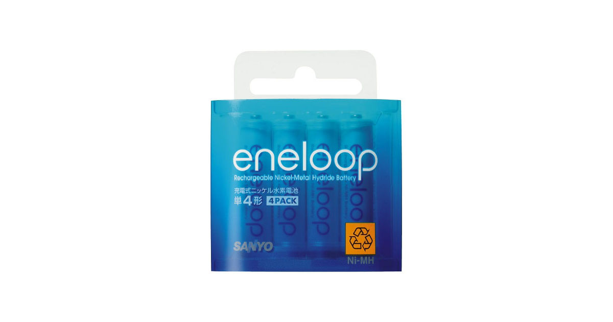 概要 eneloop：充電式ニッケル水素電池（単4形4個パック） HR