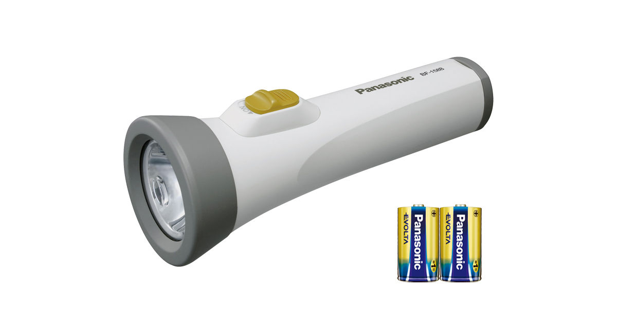概要 乾電池エボルタ付き LEDライト(単1電池2本使用) BF-158BK-W | LED