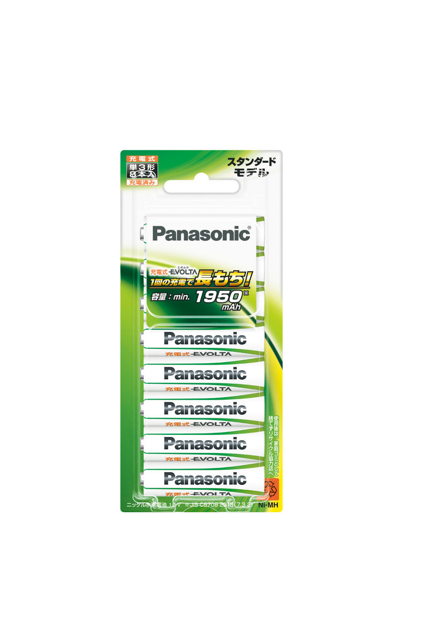 概要 充電式エボルタ 単3形 8本パック(スタンダードモデル) BK-3MLE/8B