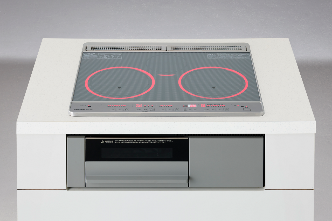 ●u.パナソニック 【KZ-F1T6XST】IHクッキングヒーター 3口IHタイプ Fシリーズ 鉄・ステンレス対応 シルバー/グレー 概要 IHクッキングヒーター KZ-F1T6XST | IH調理器／IH