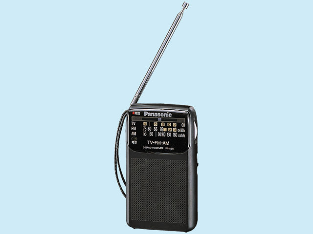 概要 TV／FM／AM3バンドポータブルラジオ RF-580