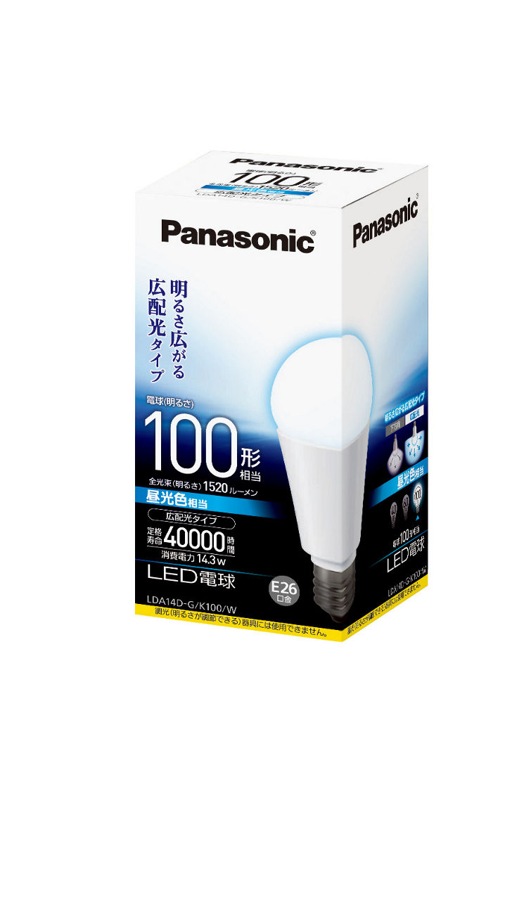 概要 LED電球 14.3W(昼光色相当) LDA14DGK100W | LED電球・蛍光灯