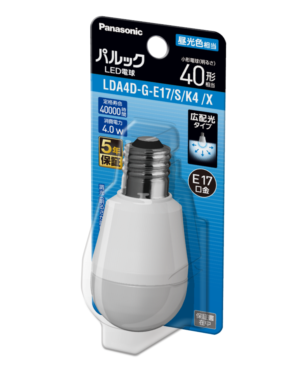 概要 パルック LED電球 4.0W ブリスター(昼光色相当 概要 パルック LED電球 4.0W ブリスター(昼光色相当