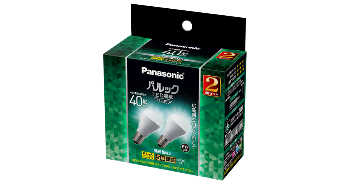 概要 パルック LED電球 プレミアX 4.9W 2個入（電球色相当