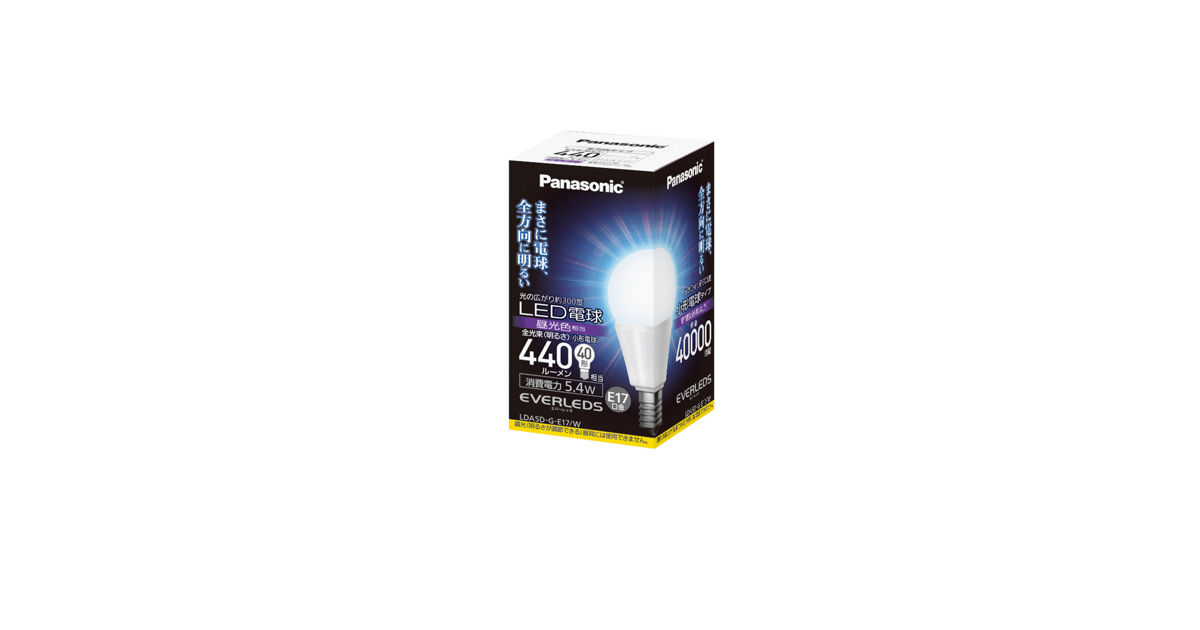 概要 LED電球 5.4W (昼光色相当) LDA5DGE17W | LED電球・蛍光灯