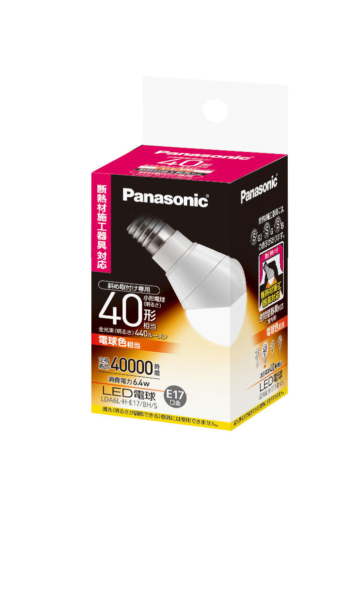 概要 LED電球 6.4W (電球色相当) LDA6LHE17BHS | LED電球・蛍光灯 | Panasonic