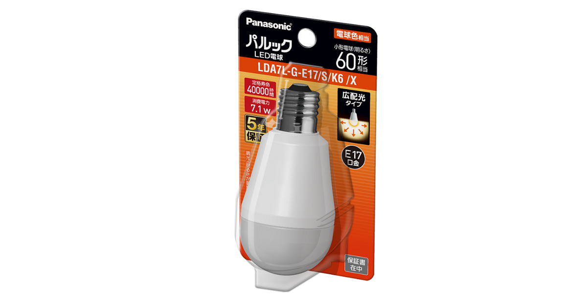 概要 パルック LED電球 7.1W ブリスター（電球色相当