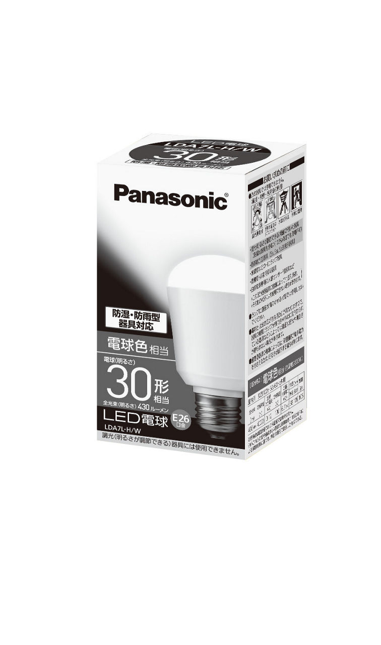 概要 LED電球 6.7W(電球色相当) 防湿防雨器具対応タイプ LDA7LHW | LED