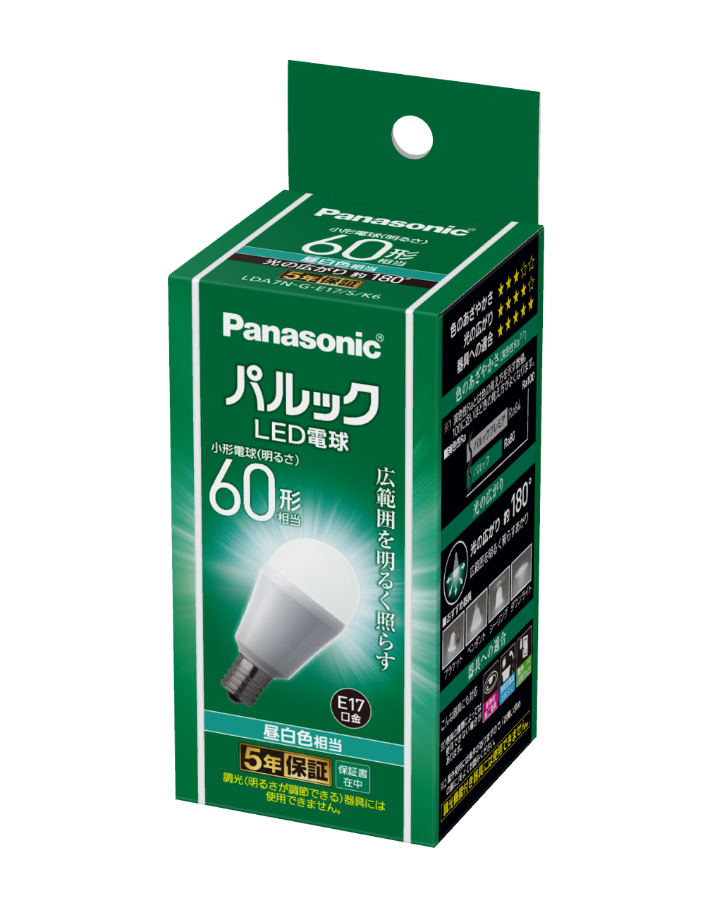 概要 パルック LED電球 6.9W(昼白色相当) LDA7NGE17SK6 | LED 概要 パルック LED電球 6.9W(昼白色相当) LDA7NGE17SK6 | LED