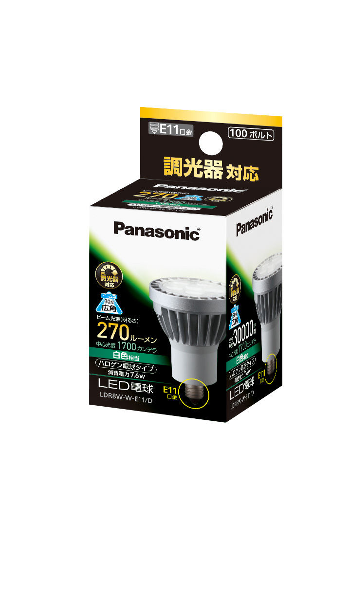 概要 LED電球ハロゲン電球タイプ 7.6W(白色相当) LDR8WWE11D 概要 LED電球ハロゲン電球タイプ 7.6W(白色相当) LDR8WWE11D