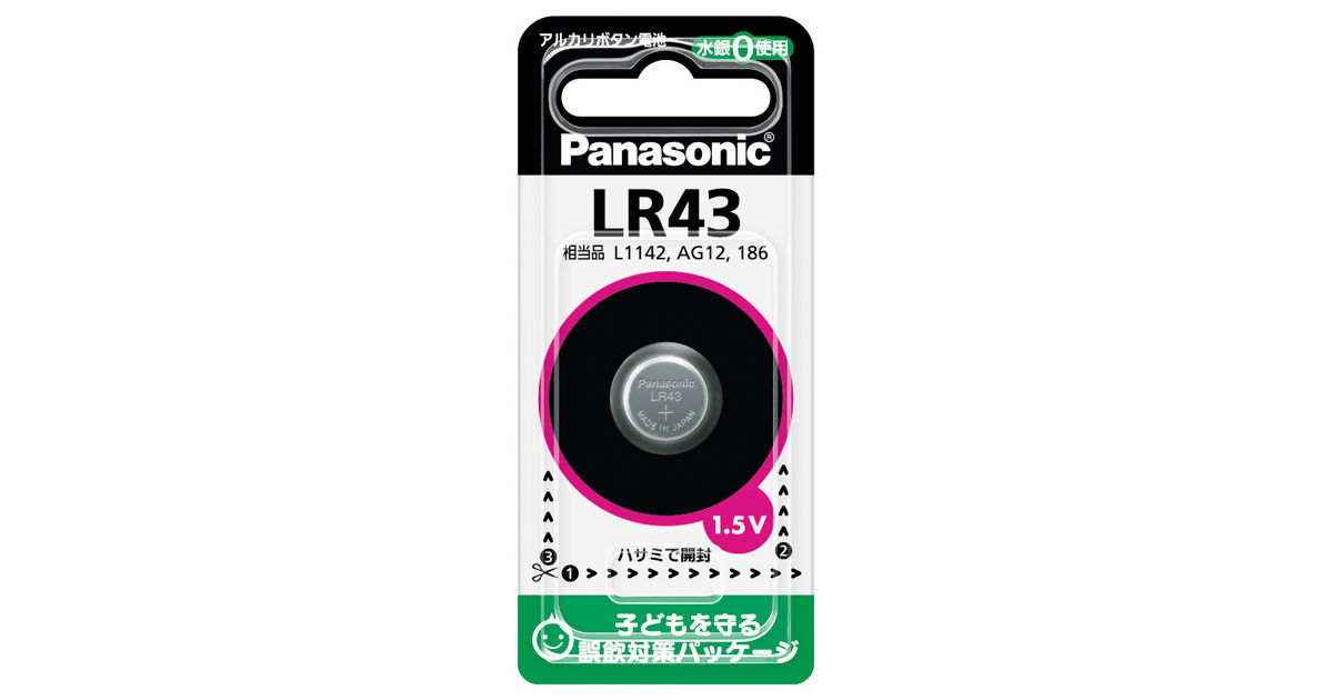 パナソニック Panasonic Lr43P [アルカリボタン電池]: パナソニック ボタン電池 Lr43 – RGZTO