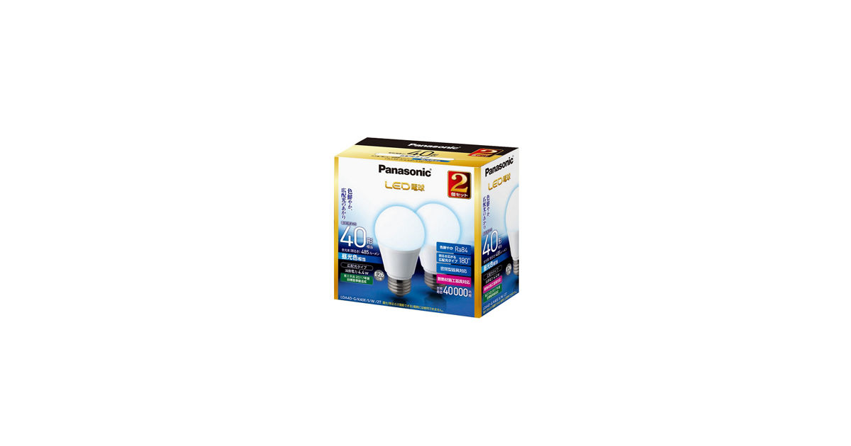 LDA4DGK40ESW2T 概要 - LED電球 4.4W 2個入（昼光色相当） | LED電球