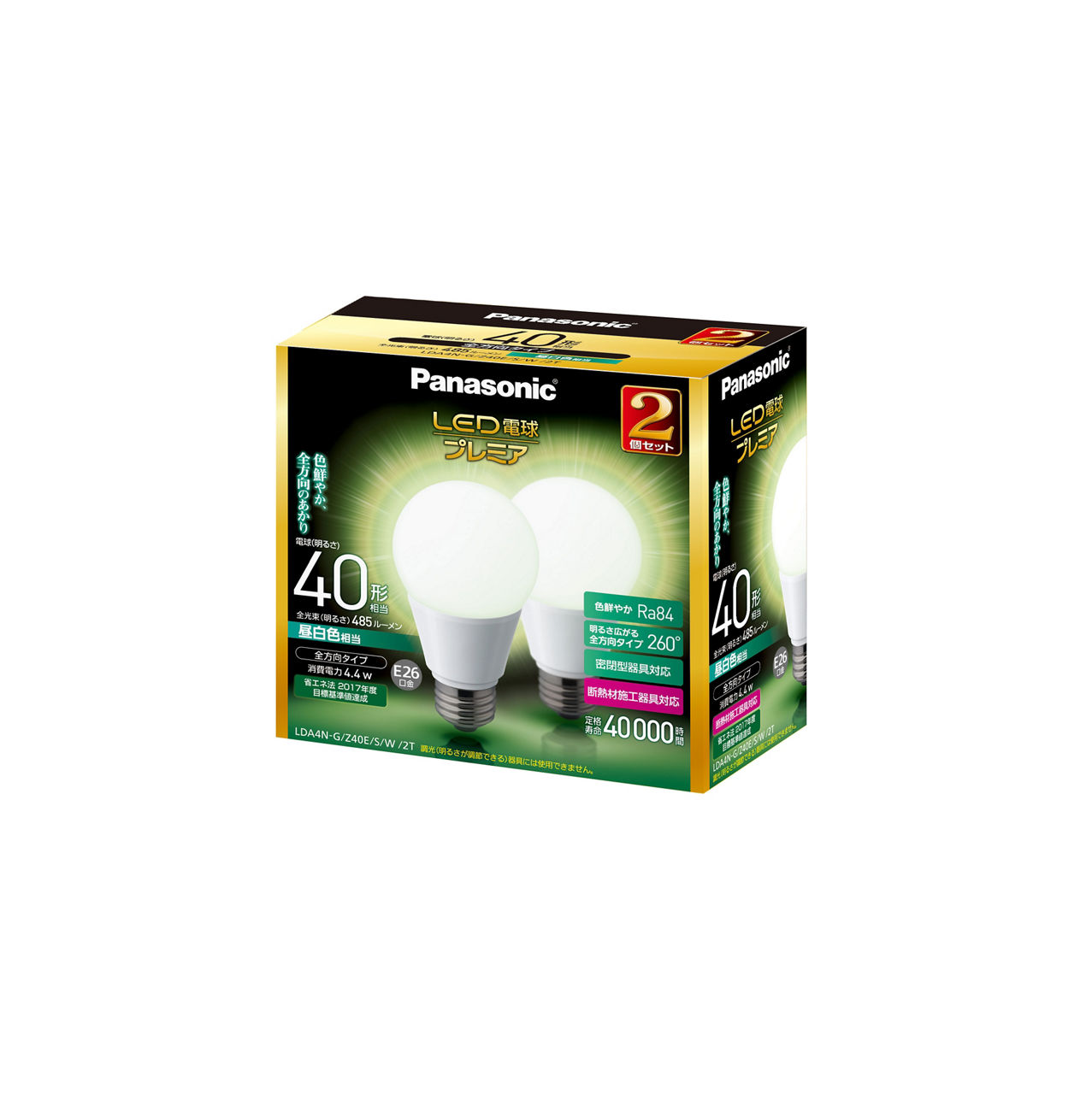 LDA4NGZ40ESW2T サポート - LED電球プレミア 4.4W 2個入（昼白色相当
