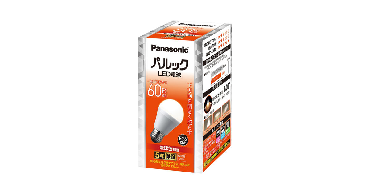 LDA7LHS6 概要 - パルック LED電球 7.0W （電球色相当） | LED電球