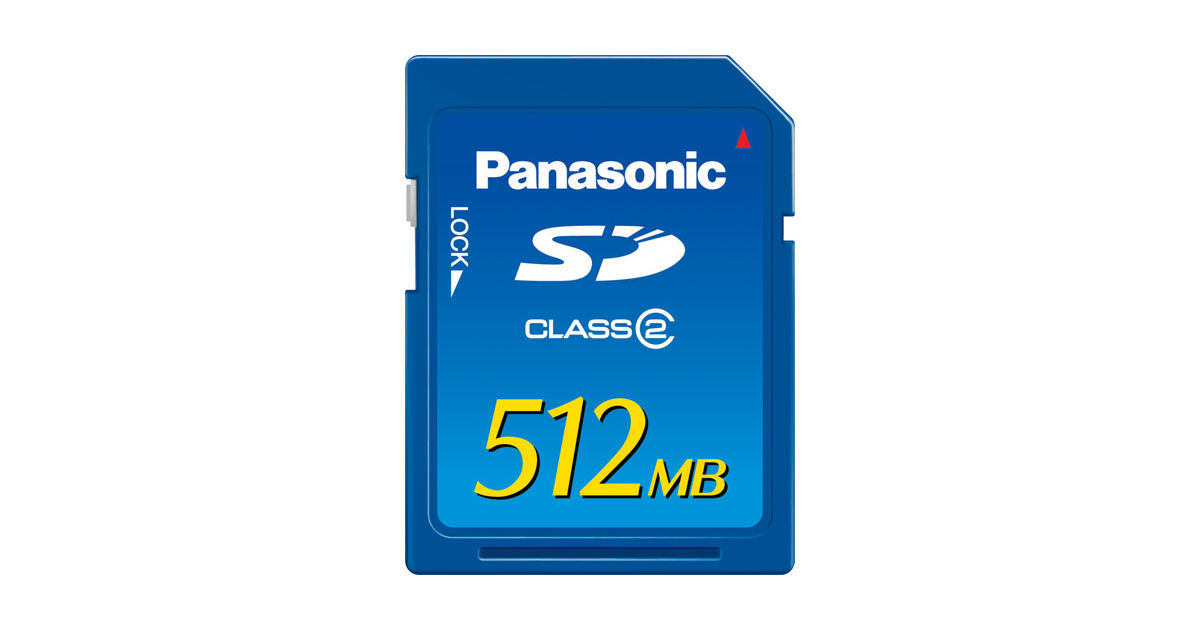 概要 512MB SDメモリーカード RP-SDR512J1A