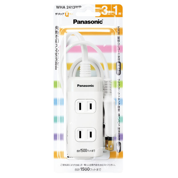 WHA2413WP 購入 - ザ・タップQ(3コ口)(1m) | 配線器具 | Panasonic