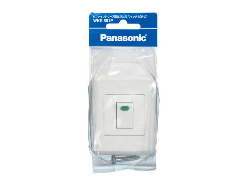 概要 リファインシリーズ露出ほたるスイッチB WKS551P | 配線器具