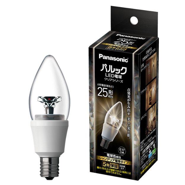 LDC3LE17C2 購入 - パルックLED電球 クリアシリーズ (シャンデリア電球