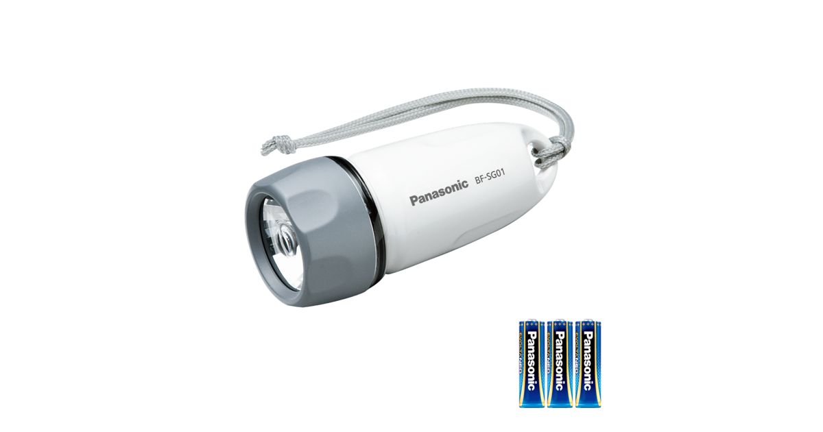【新品】Panasonic 懐中電灯　BF-BS01 概要 LED強力ライト（白） BF-BS01P-W | LEDライト（懐中電灯